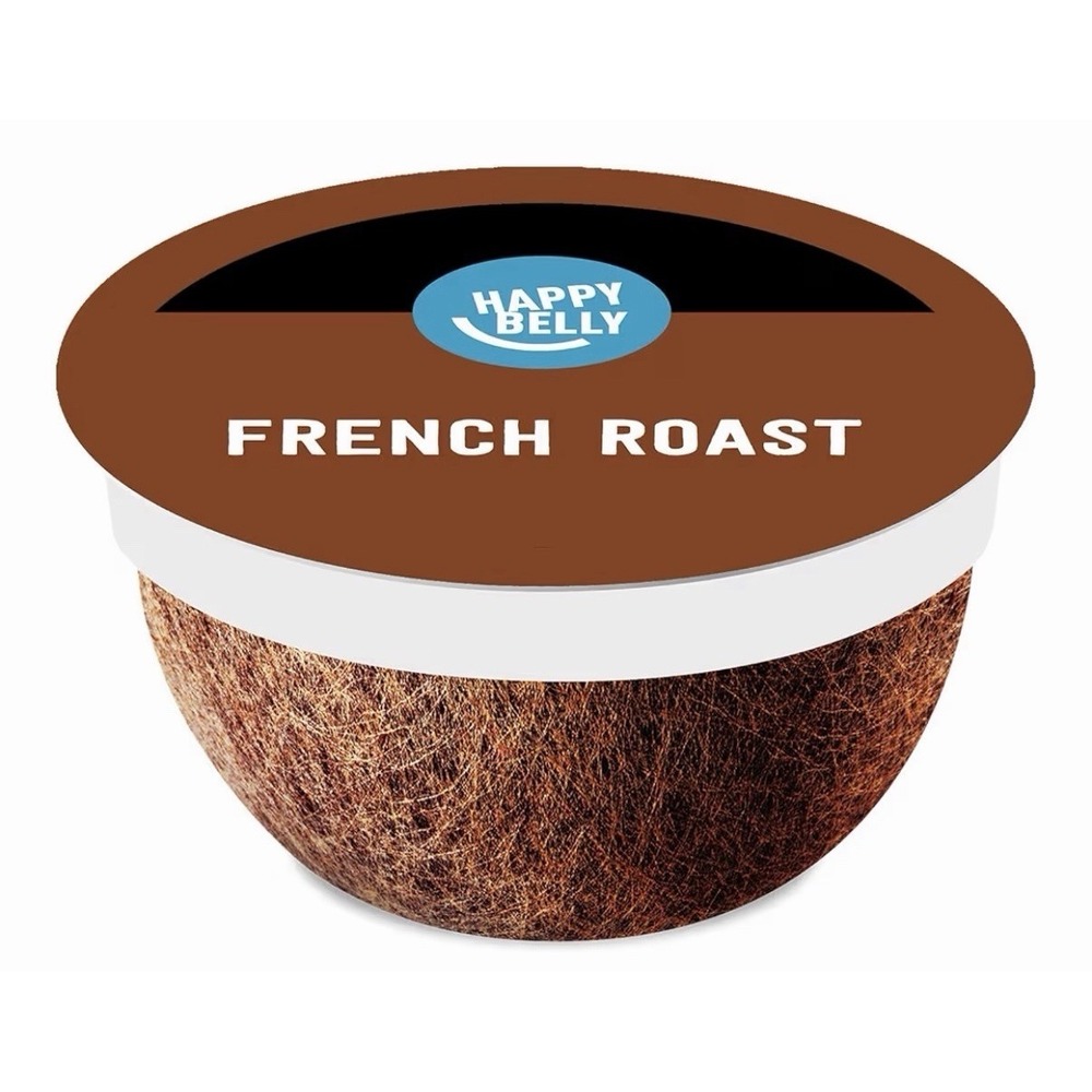 Happy Belly French Roast Compostable  Keurig K Cup Coffee Pods, 96 Ct.